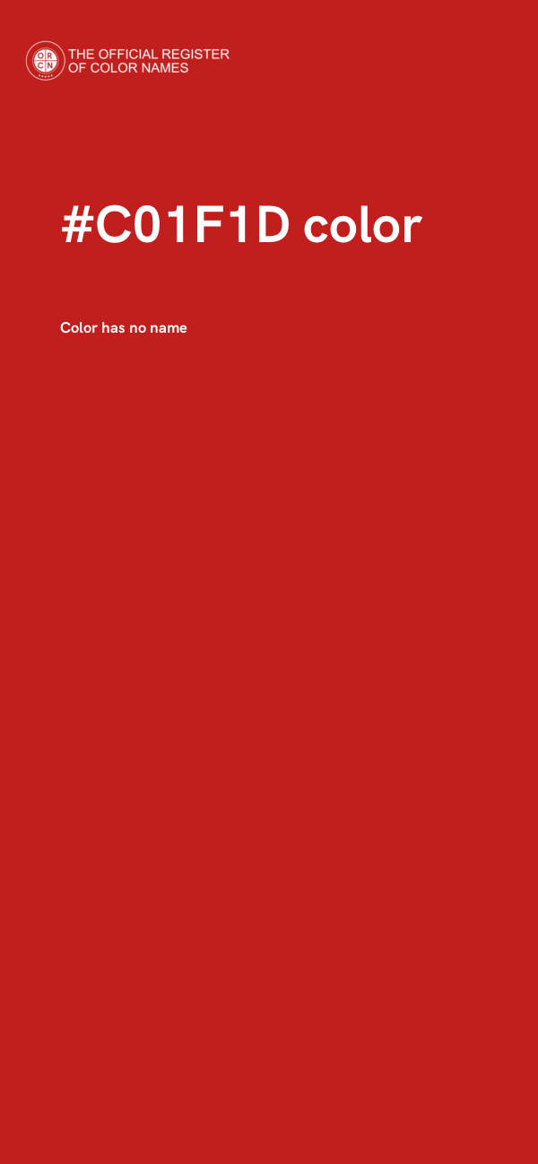 #C01F1D color image