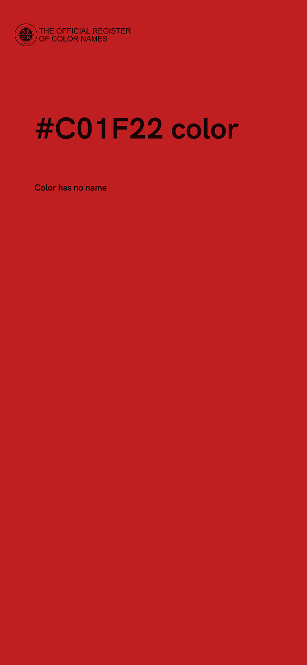 #C01F22 color image