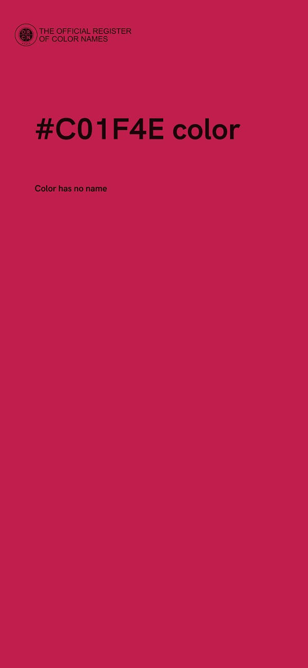 #C01F4E color image