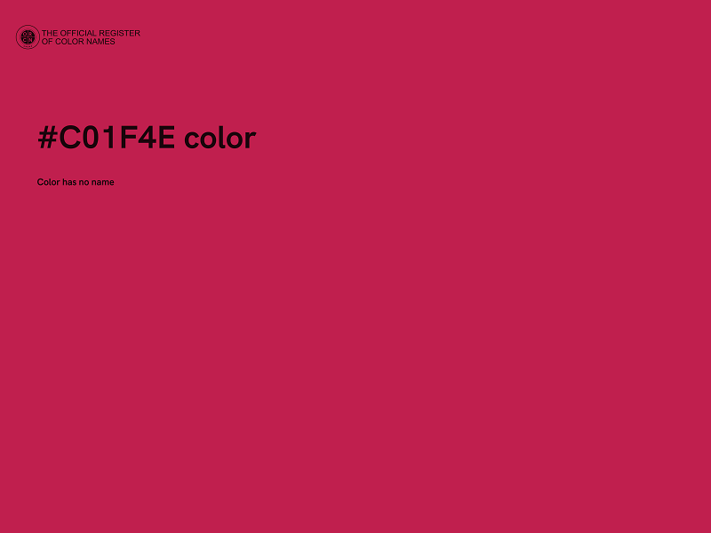 #C01F4E color image