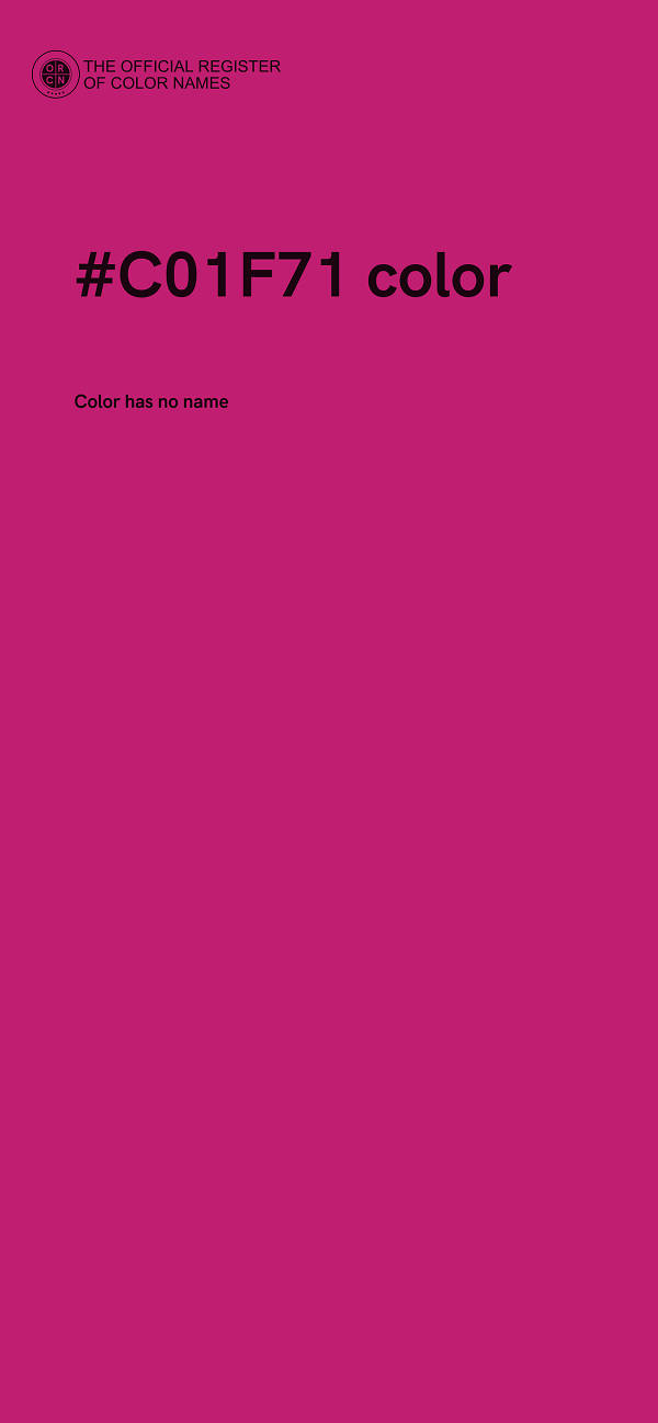 #C01F71 color image