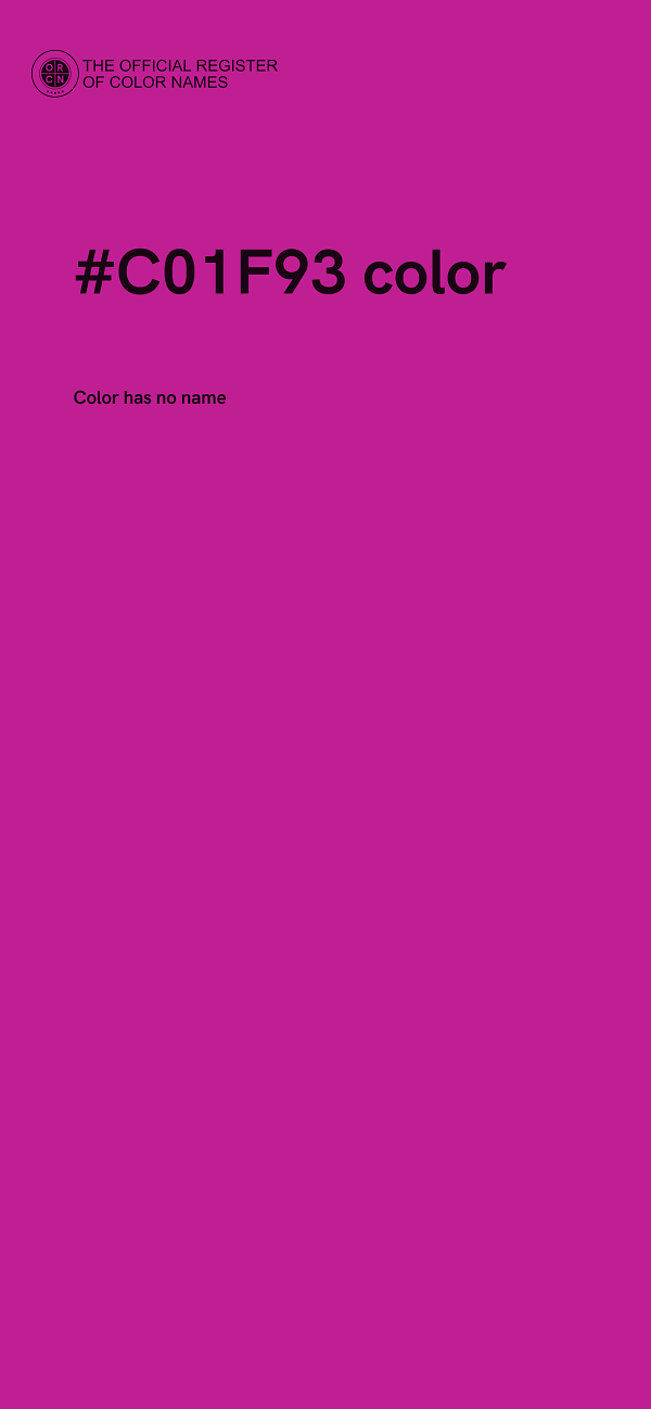 #C01F93 color image