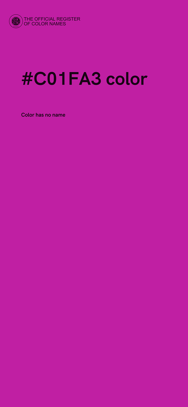 #C01FA3 color image