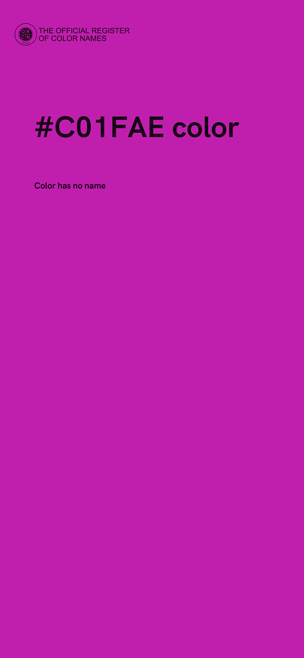 #C01FAE color image