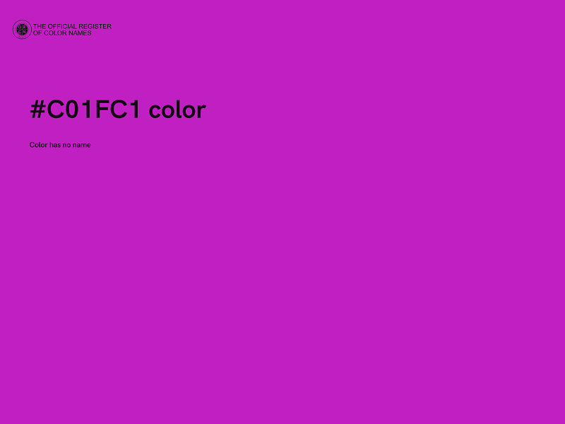 #C01FC1 color image