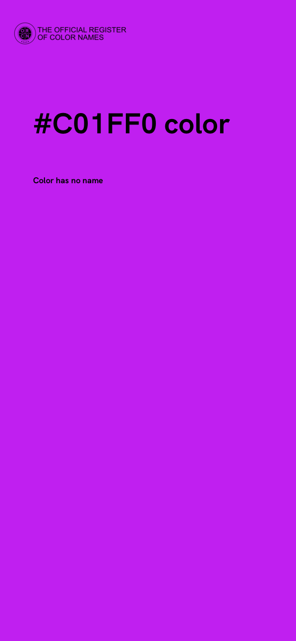 #C01FF0 color image