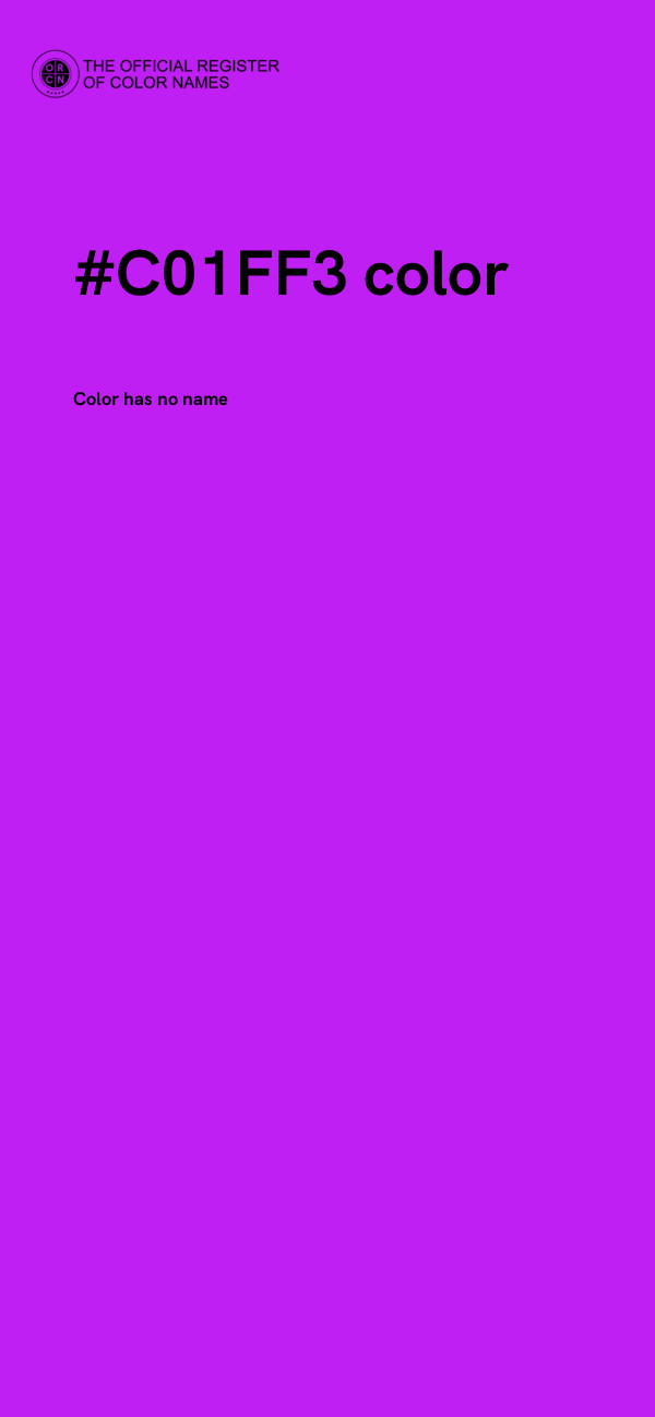 #C01FF3 color image