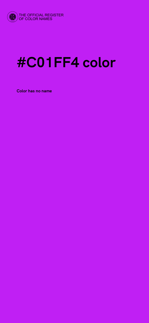#C01FF4 color image