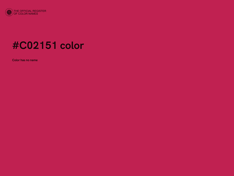 #C02151 color image
