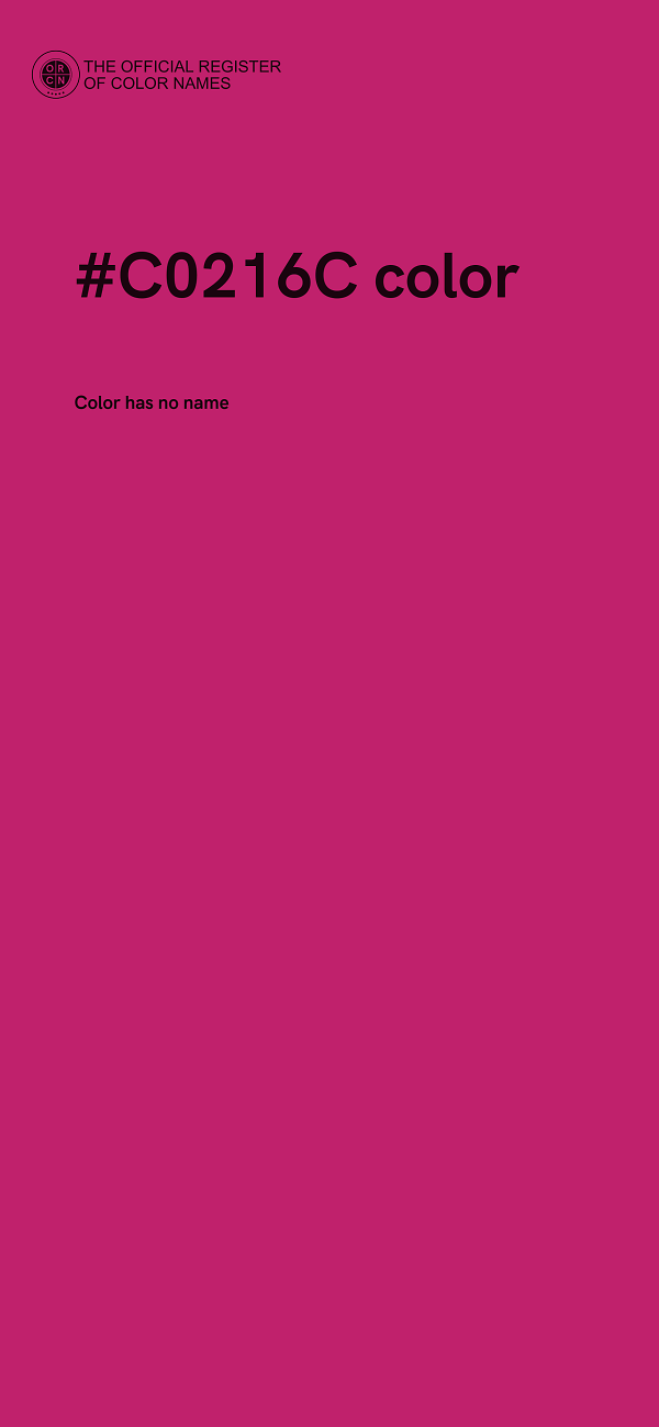 #C0216C color image