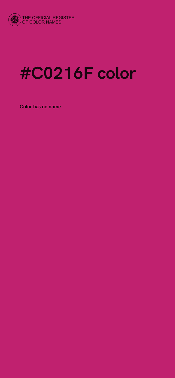 #C0216F color image