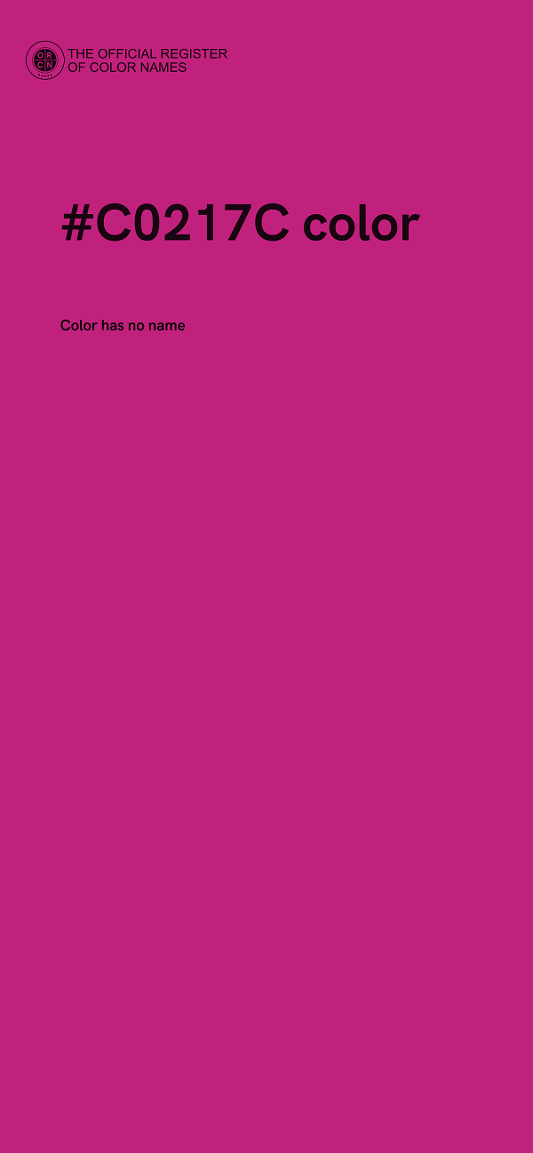 #C0217C color image