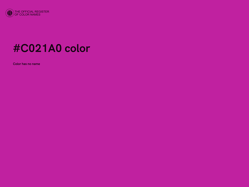 #C021A0 color image