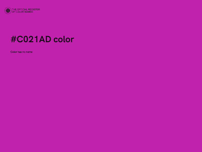 #C021AD color image