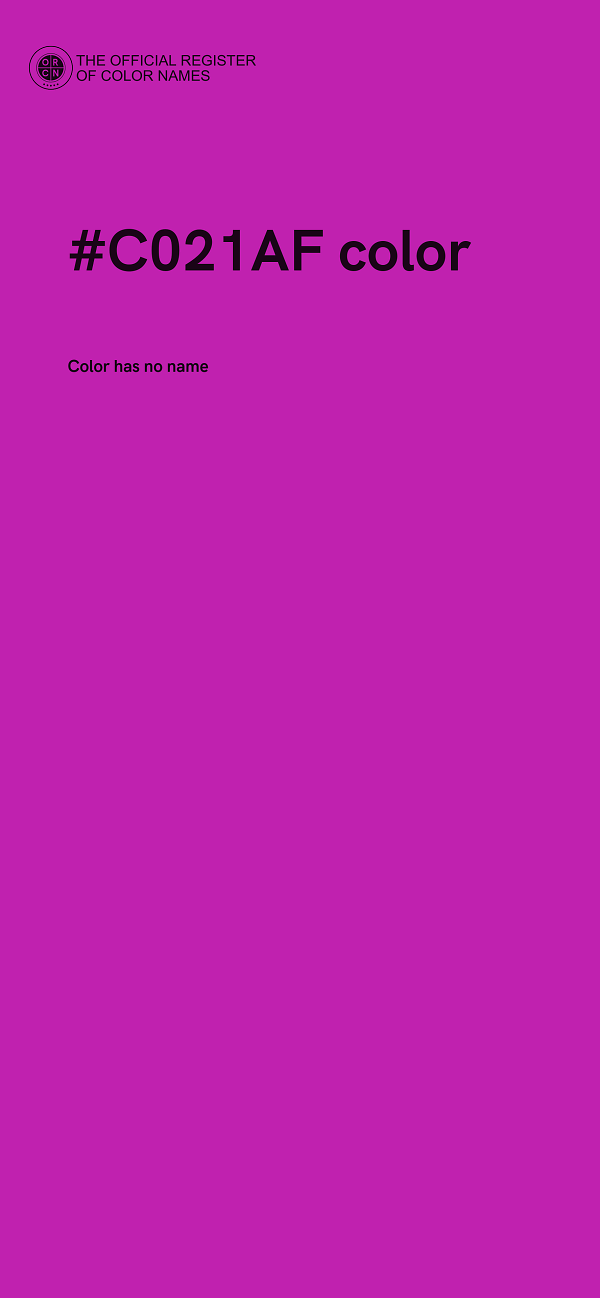 #C021AF color image
