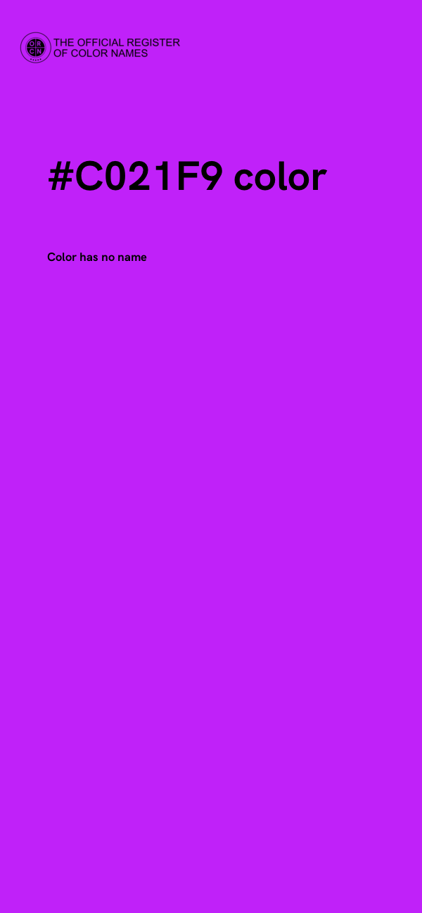 #C021F9 color image