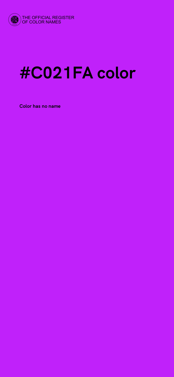 #C021FA color image