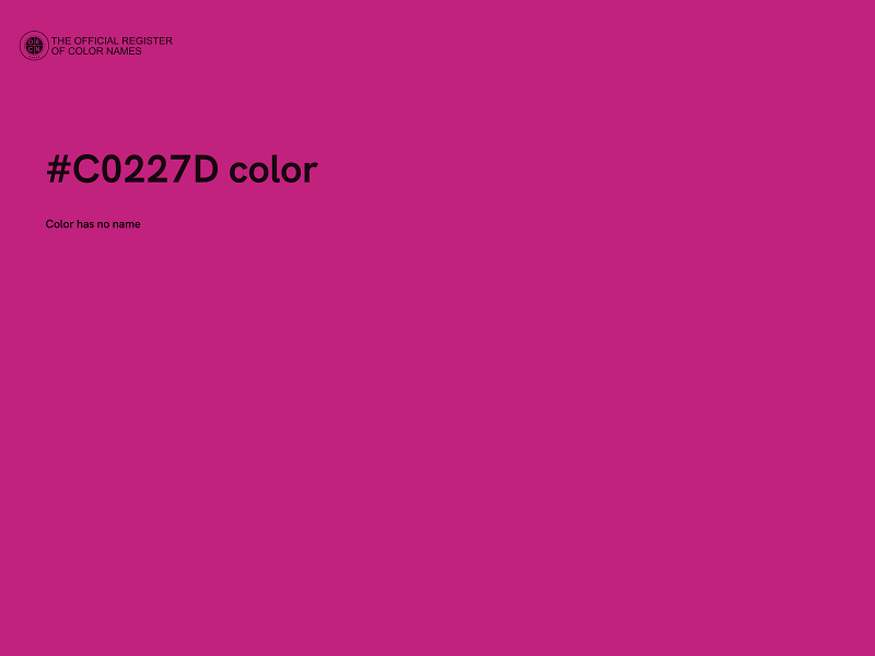 #C0227D color image