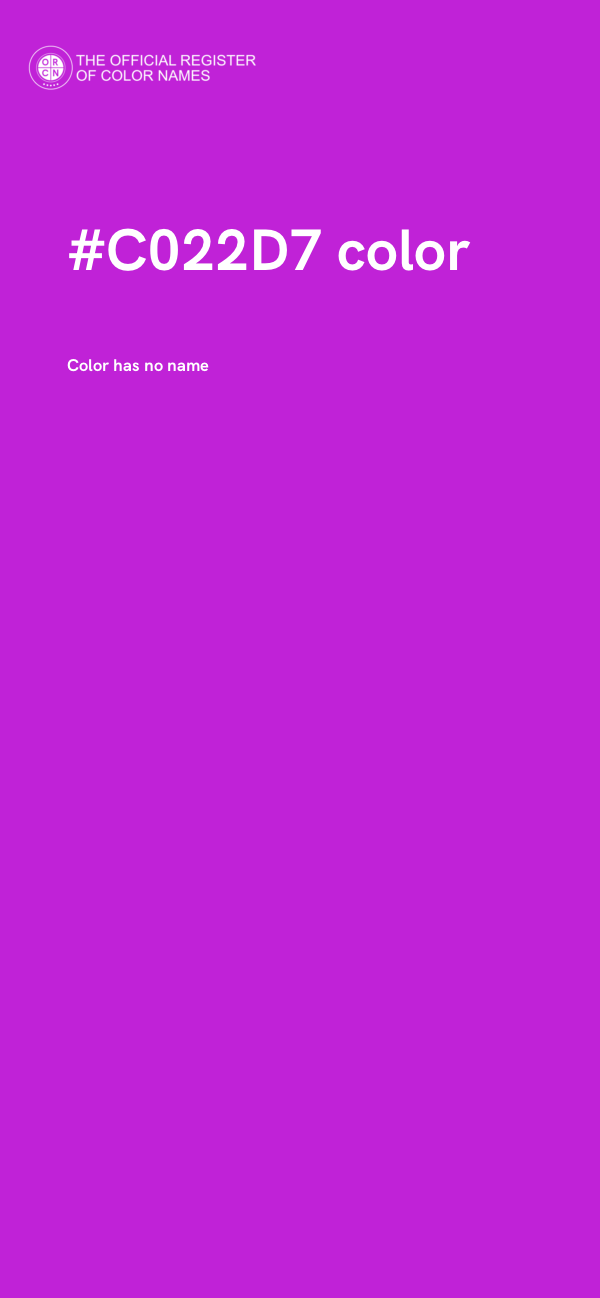 #C022D7 color image