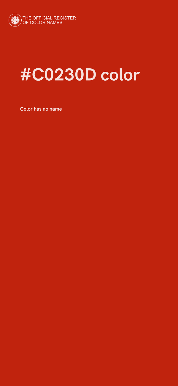 #C0230D color image
