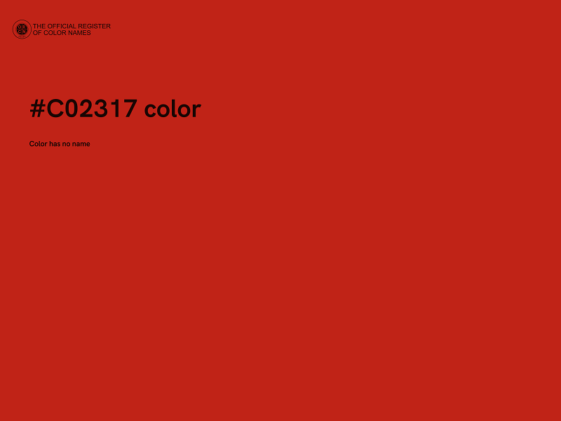 #C02317 color image