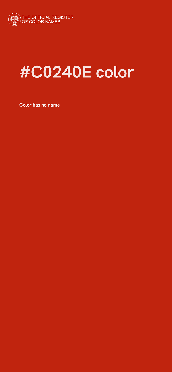 #C0240E color image