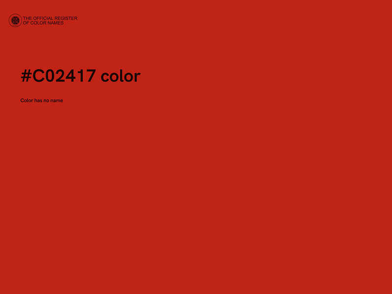 #C02417 color image