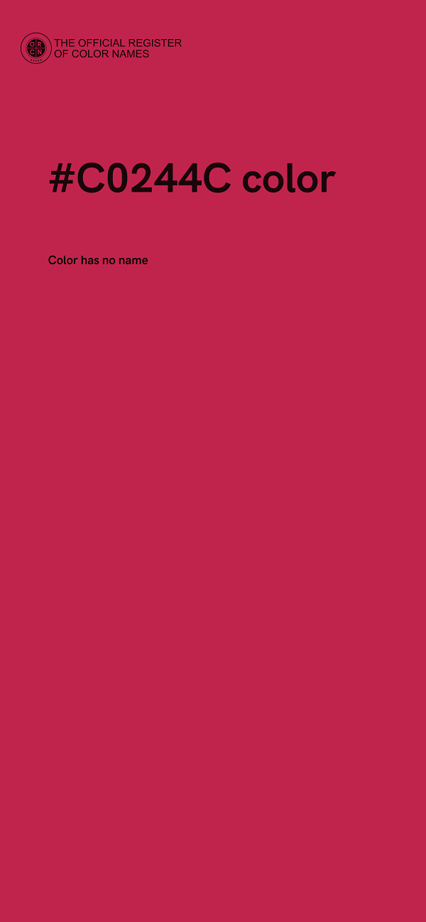 #C0244C color image