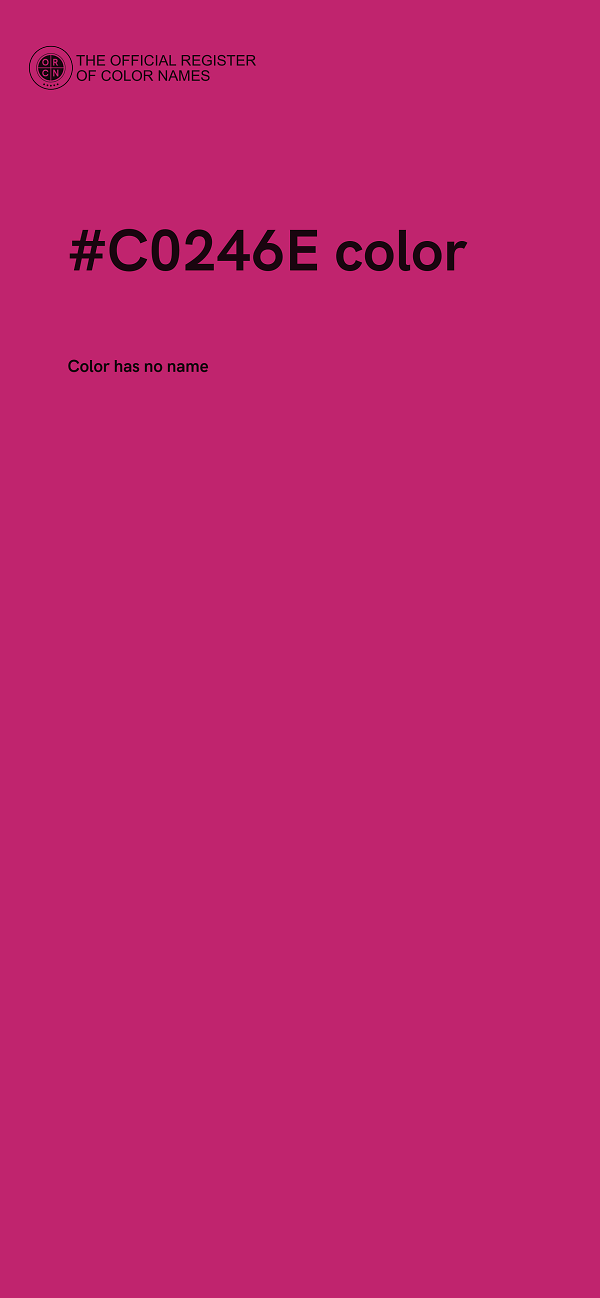 #C0246E color image