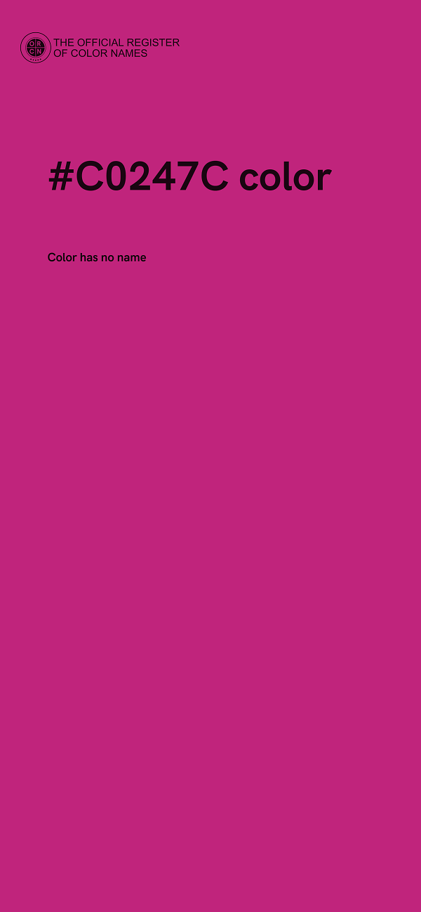 #C0247C color image
