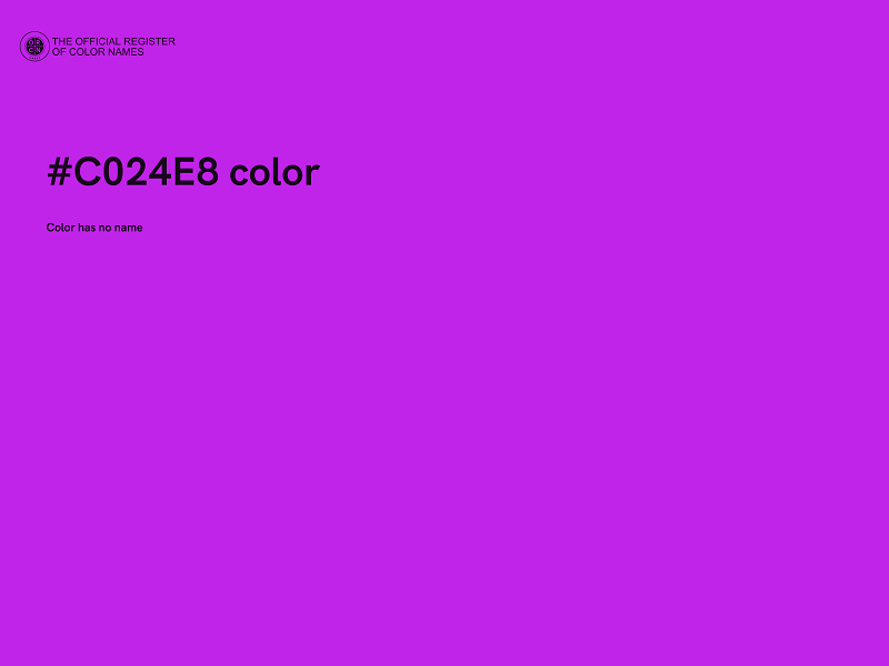 #C024E8 color image