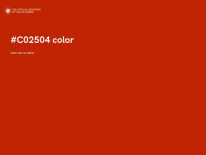 #C02504 color image