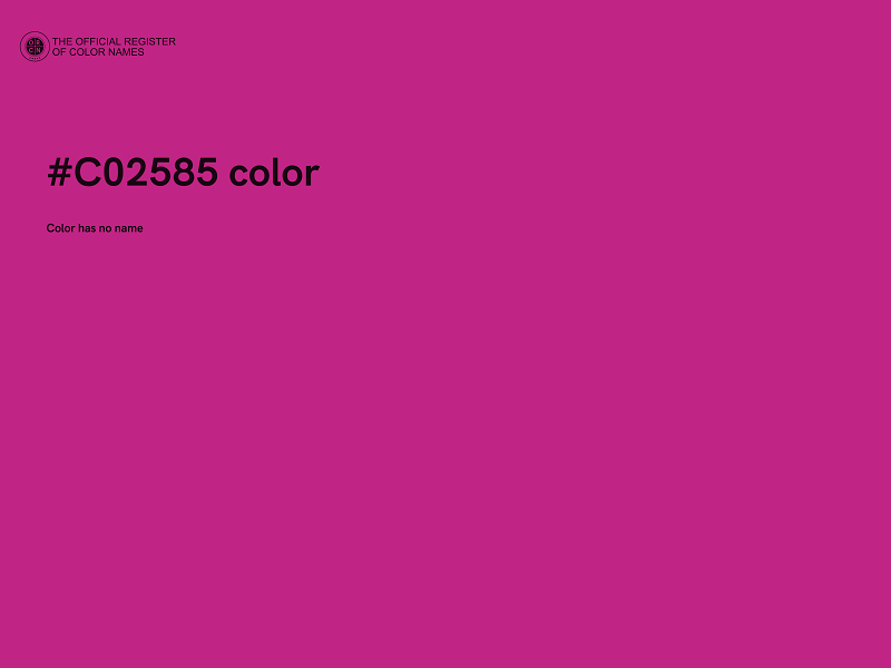 #C02585 color image
