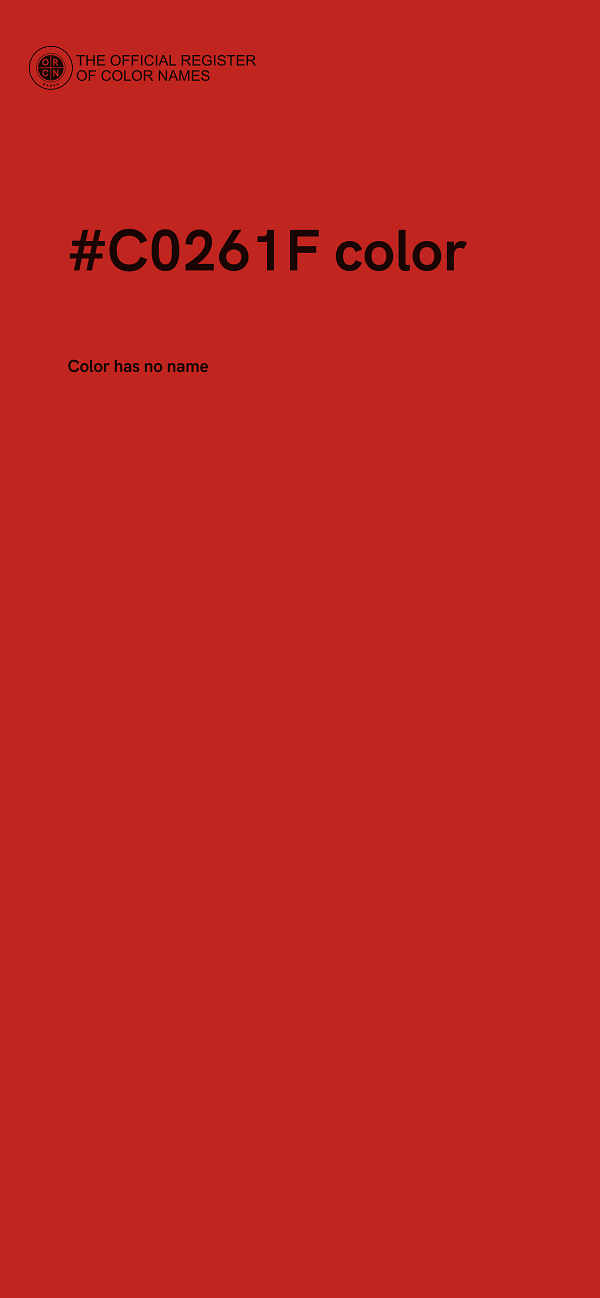 #C0261F color image