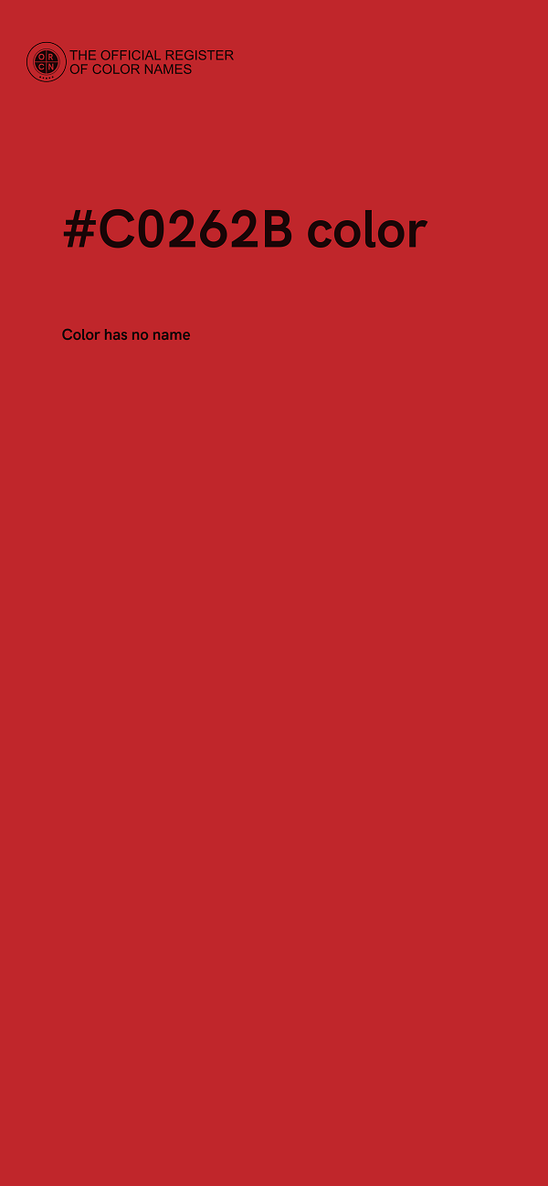 #C0262B color image