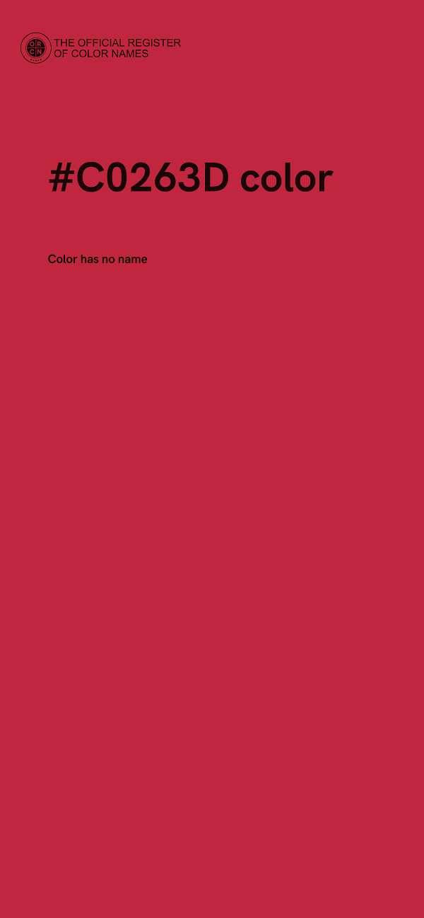 #C0263D color image
