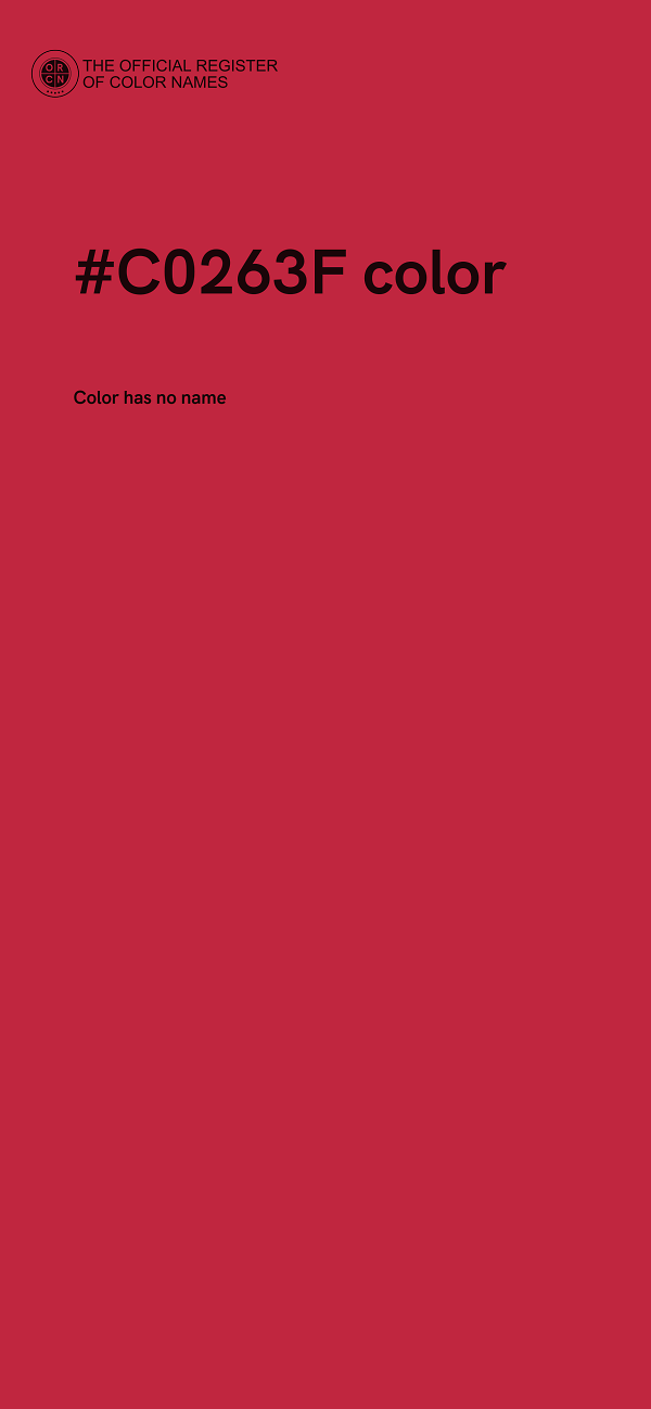 #C0263F color image