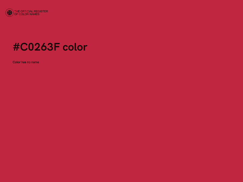 #C0263F color image