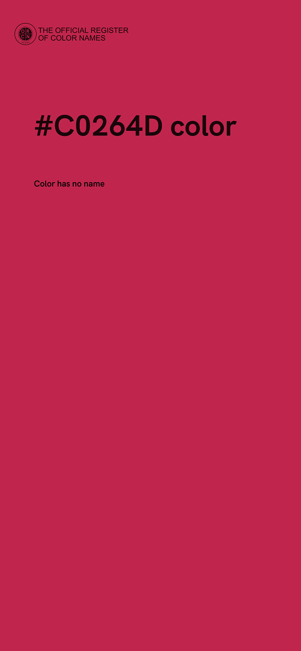 #C0264D color image
