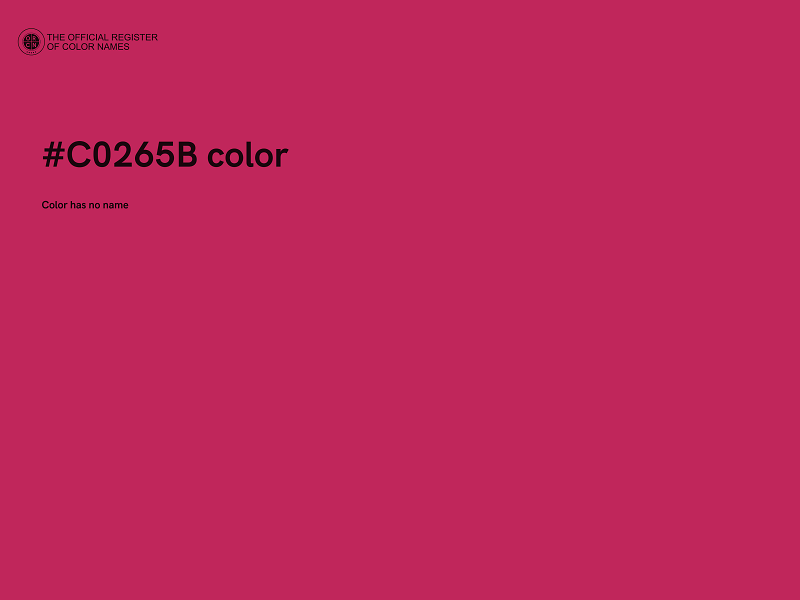 #C0265B color image