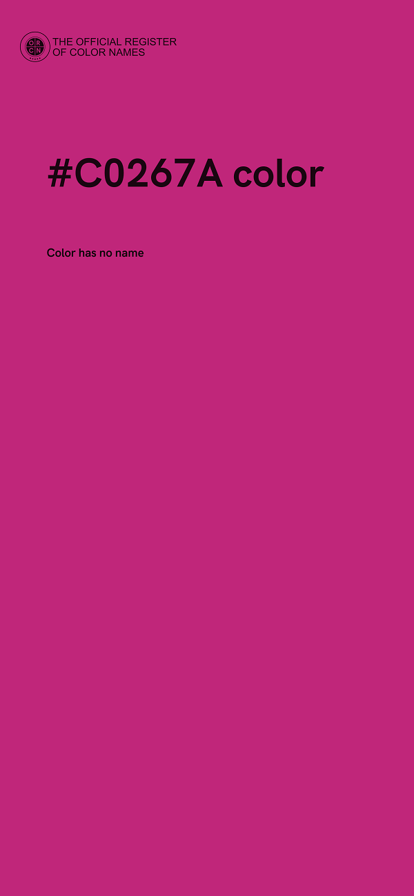 #C0267A color image