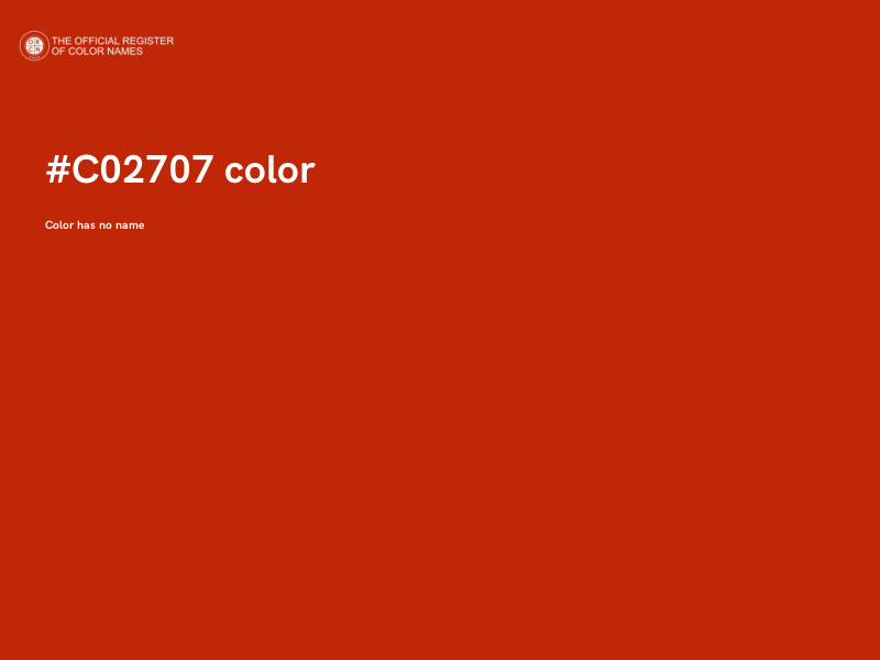 #C02707 color image
