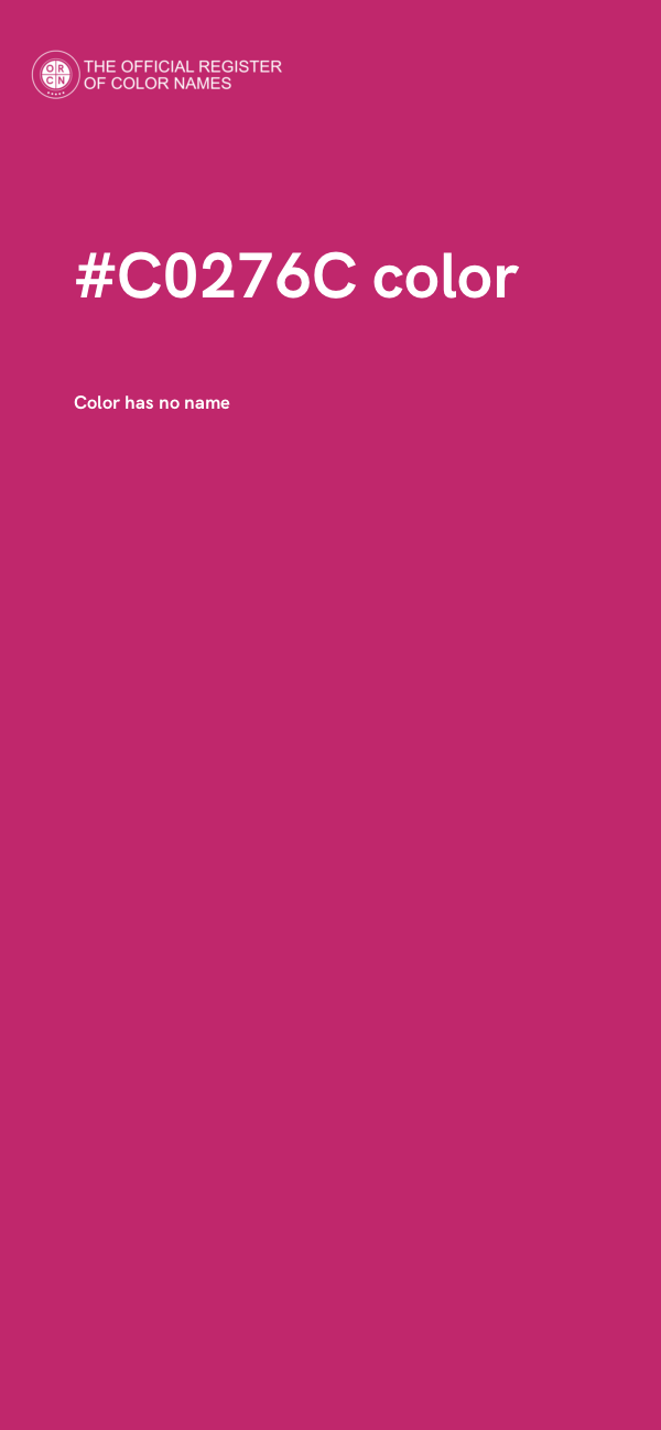 #C0276C color image