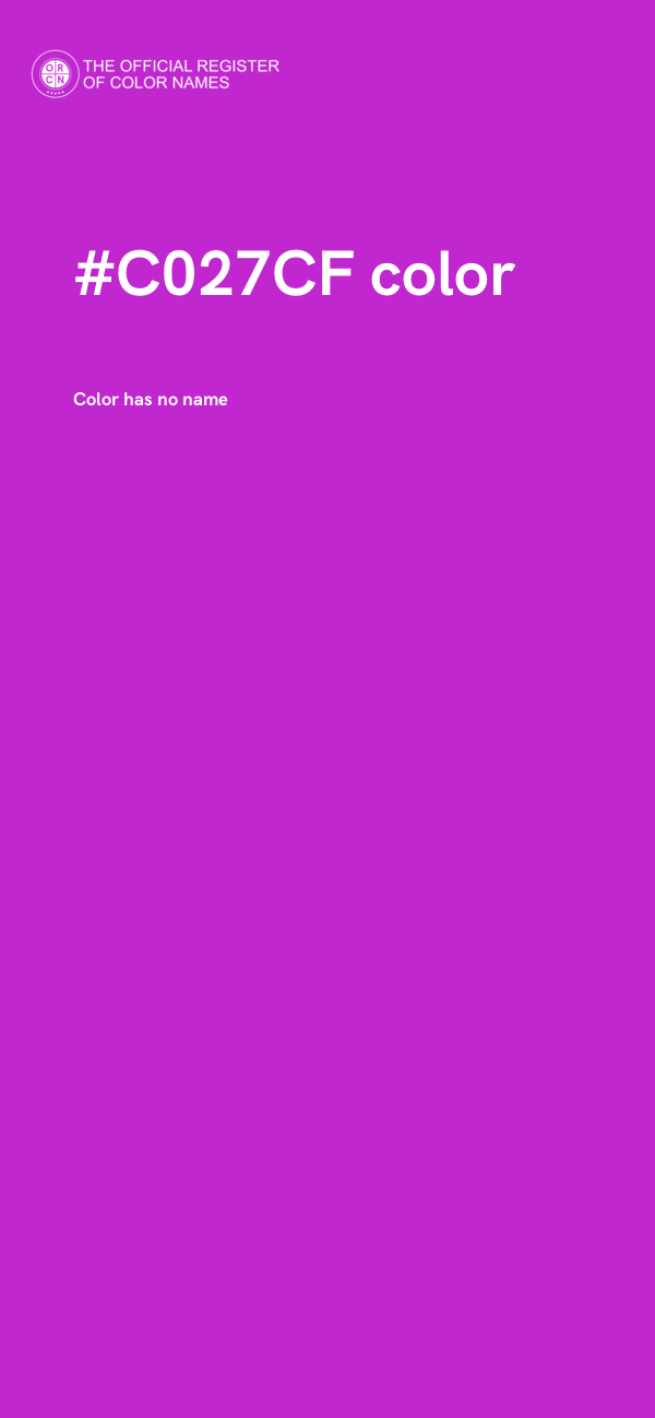 #C027CF color image