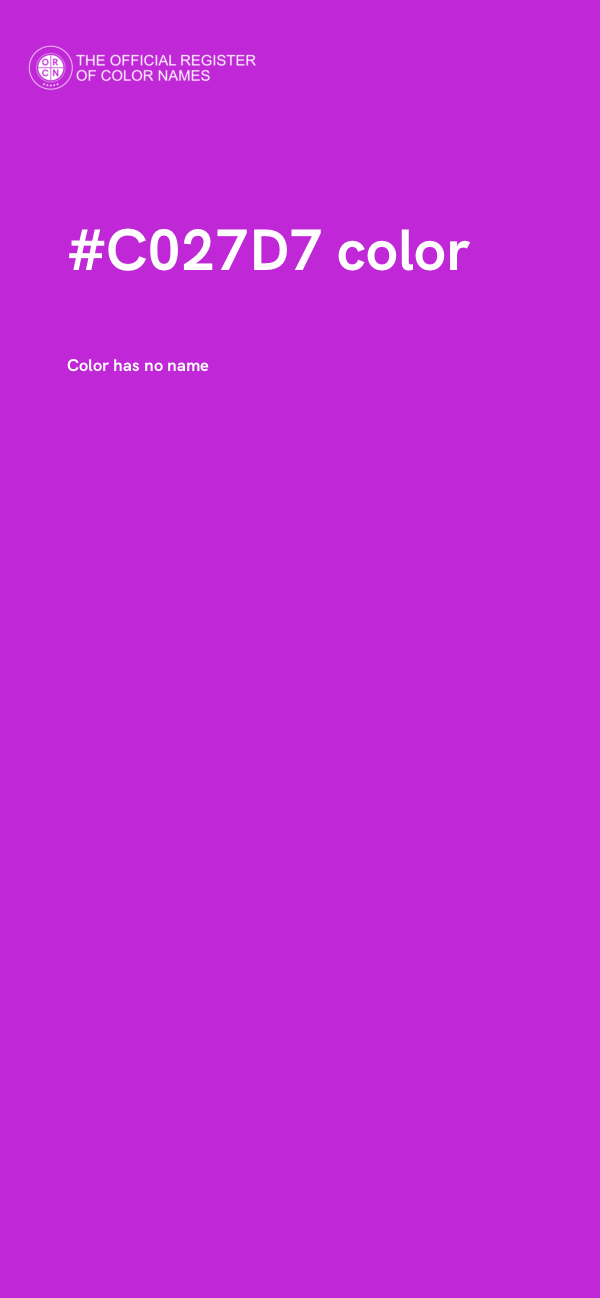 #C027D7 color image