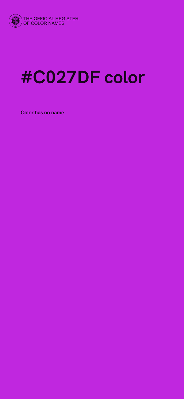 #C027DF color image