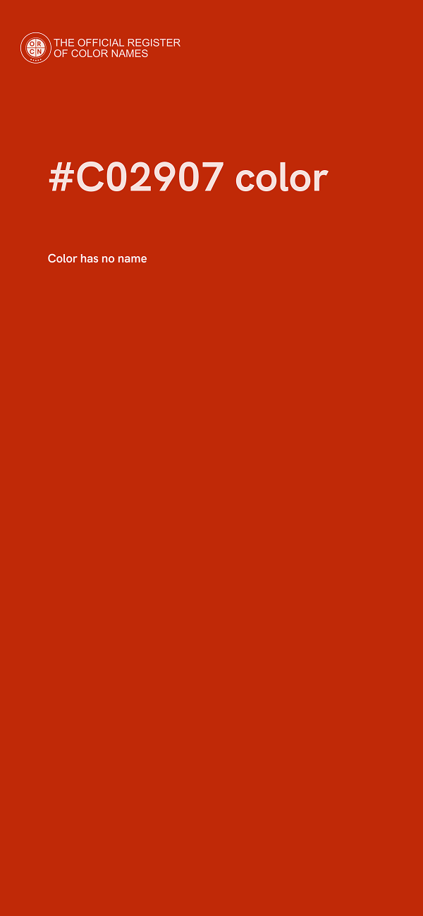 #C02907 color image