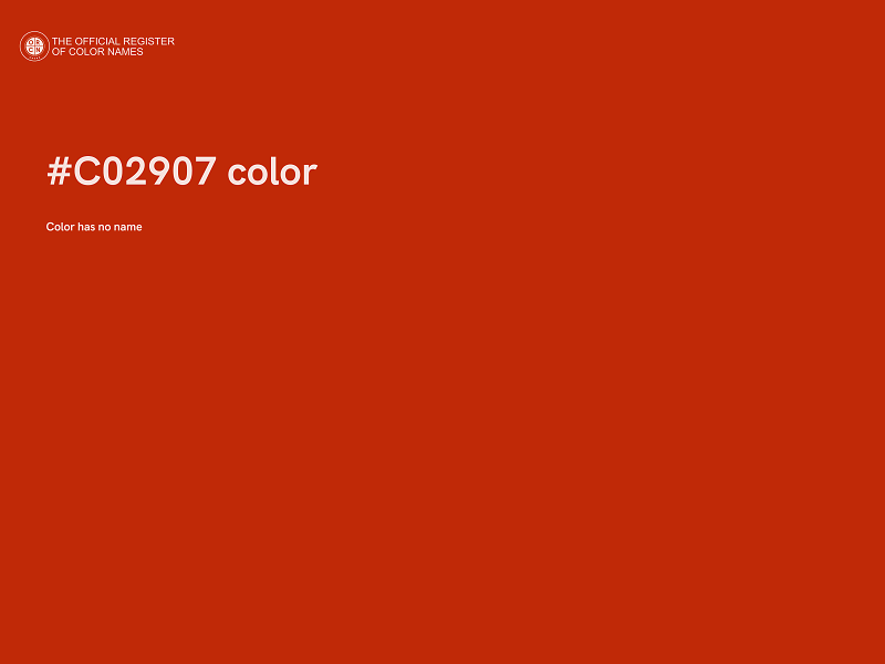 #C02907 color image