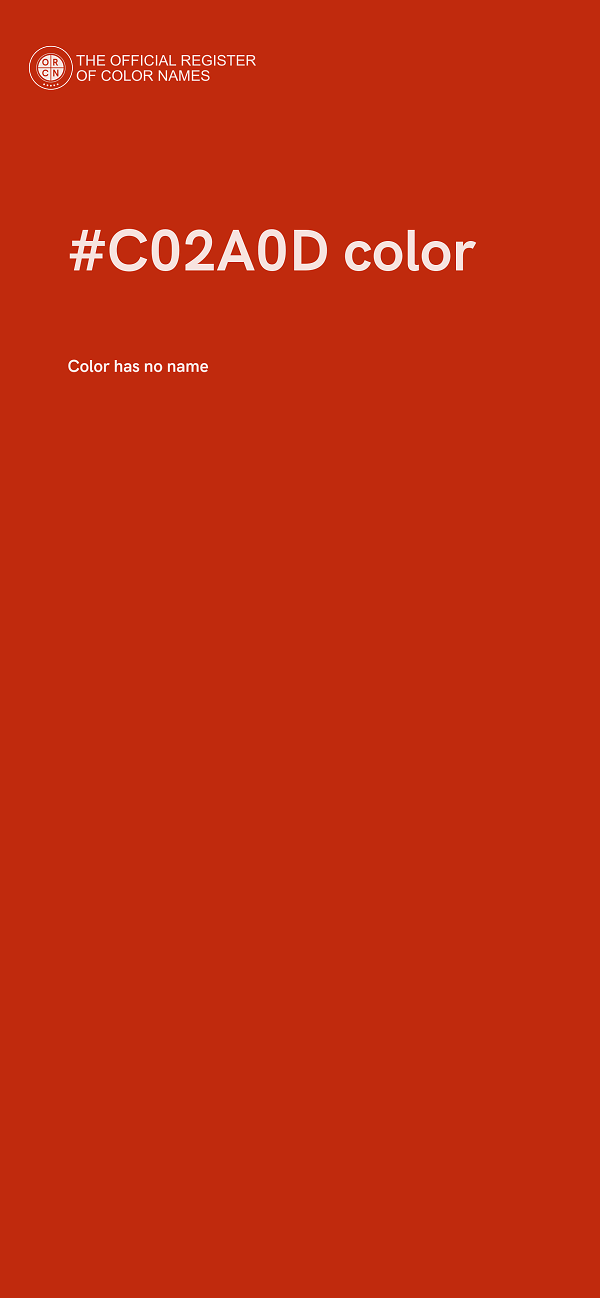 #C02A0D color image