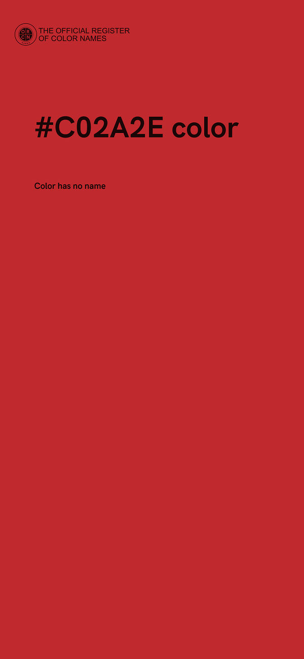 #C02A2E color image